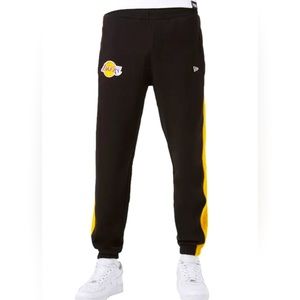 UNWORN-BRAND 🆕 WT NEW ERA Mens Los Angeles Lakers Sweatpants Joggers - Black